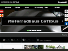 Tablet Screenshot of motorradhaus-cottbus.de